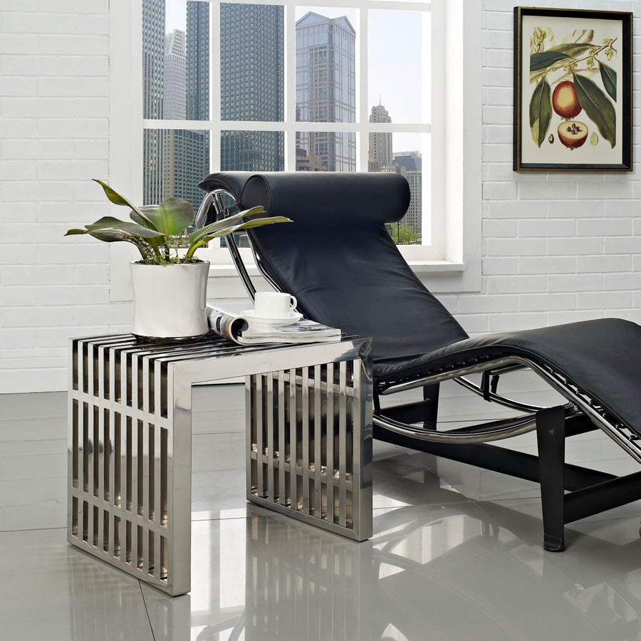 Fenn Small Stainless Steel Bench in Silver