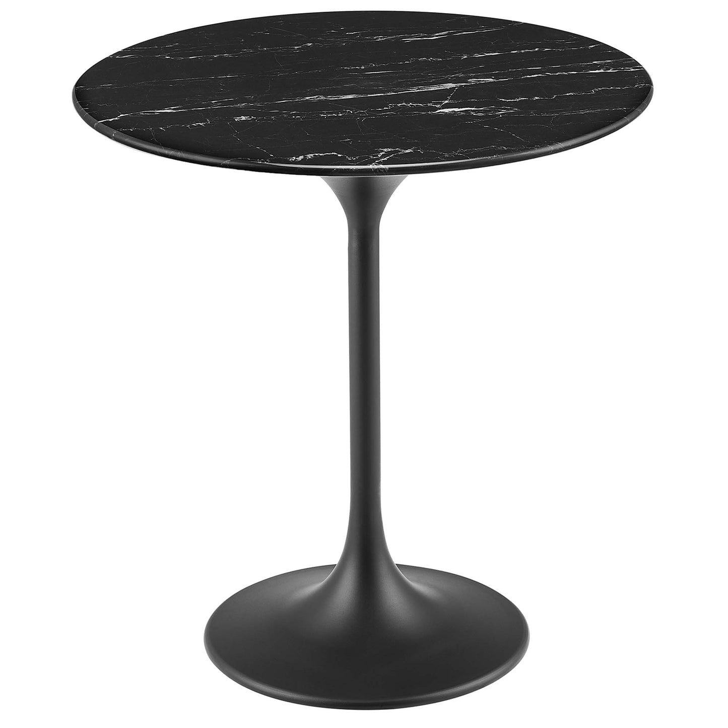 Lippa 20" Round Faux Marble Side Table by Furniture For America