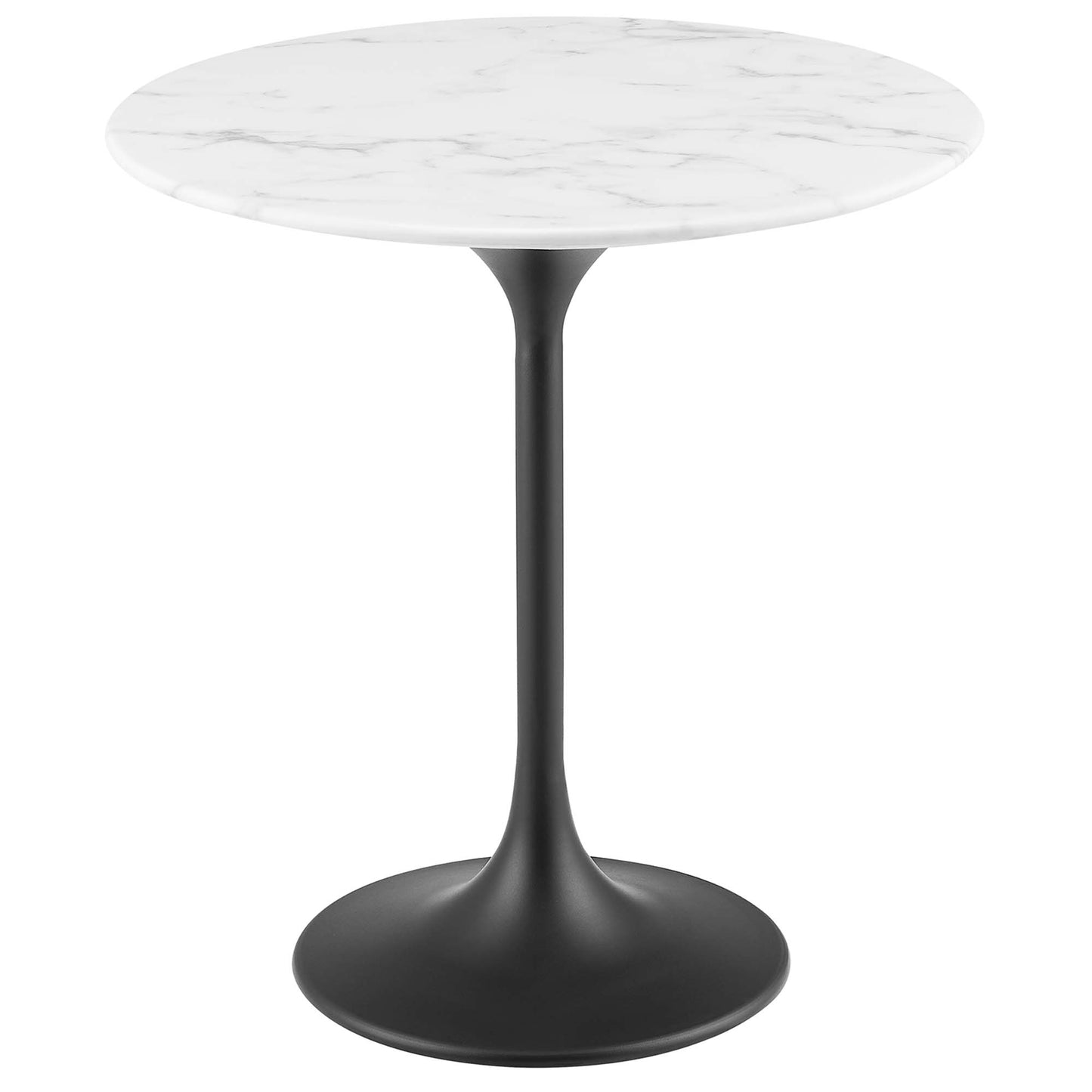 Lippa 20" Round Faux Marble Side Table by Furniture For America