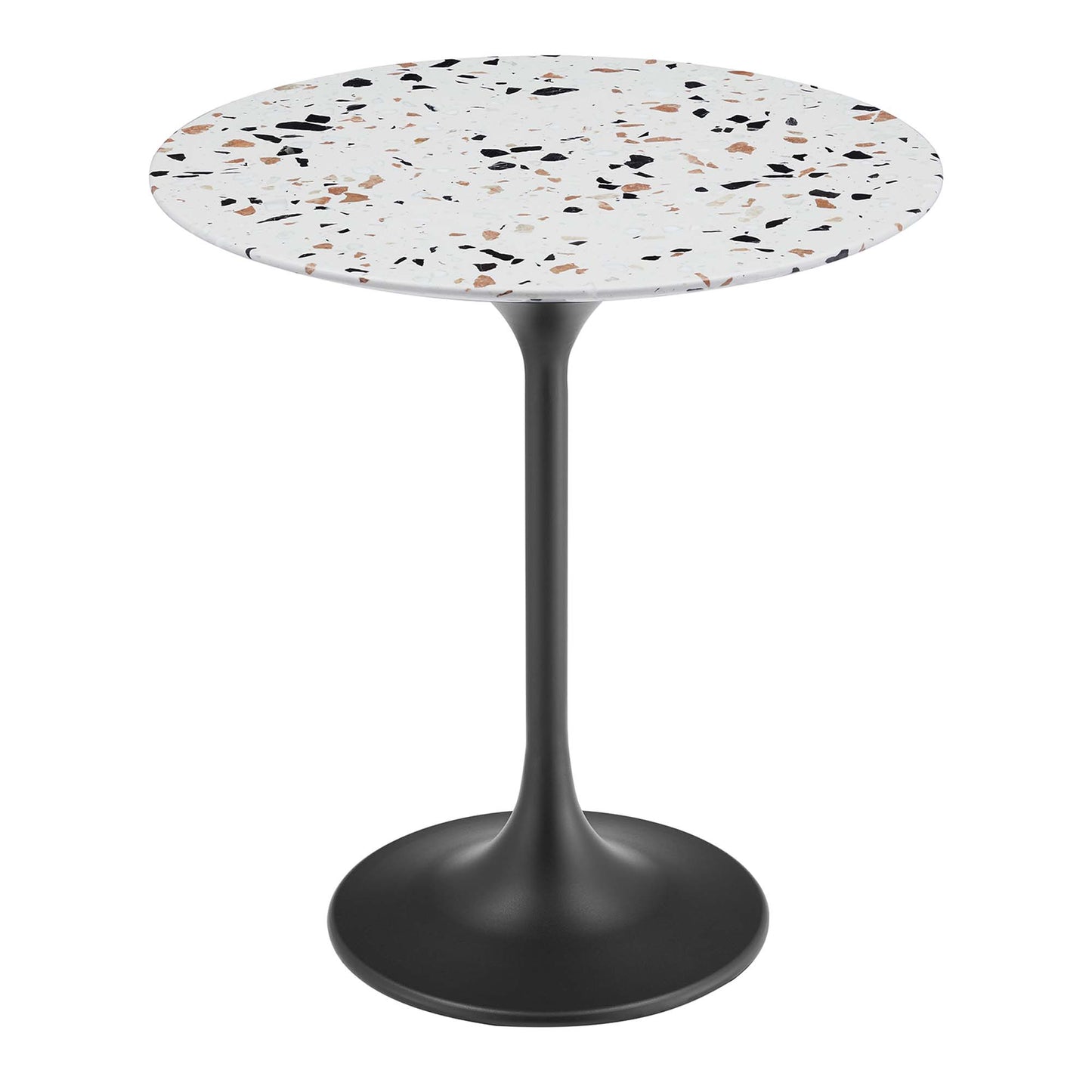 Lippa 20" Round Terrazzo Side Table by Furniture For America