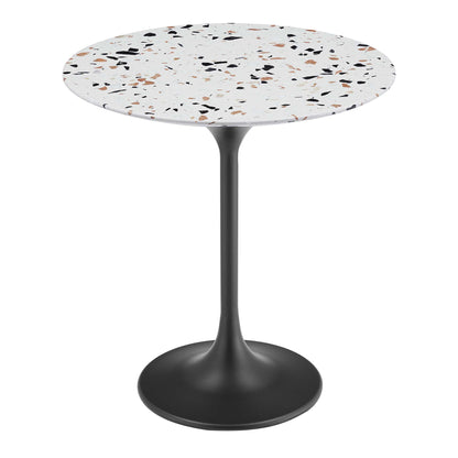 Lippa 20" Round Terrazzo Side Table by Furniture For America