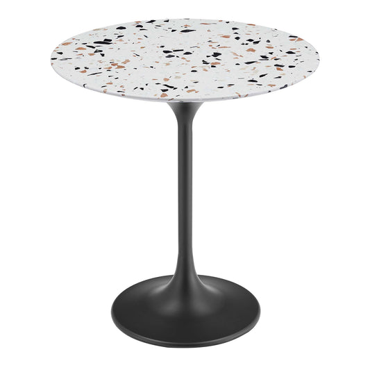 Lippa 20" Round Terrazzo Side Table by Furniture For America