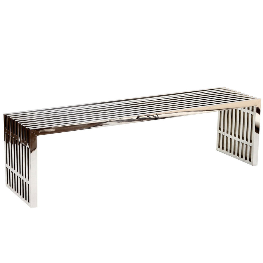 Fenn Large Stainless Steel Bench in Silver