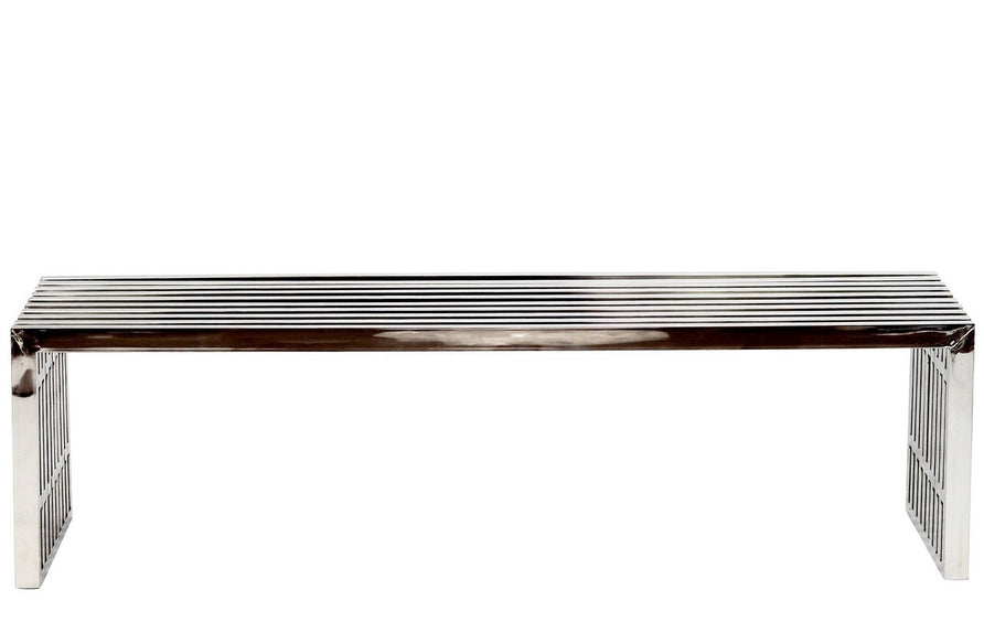 Fenn Large Stainless Steel Bench in Silver
