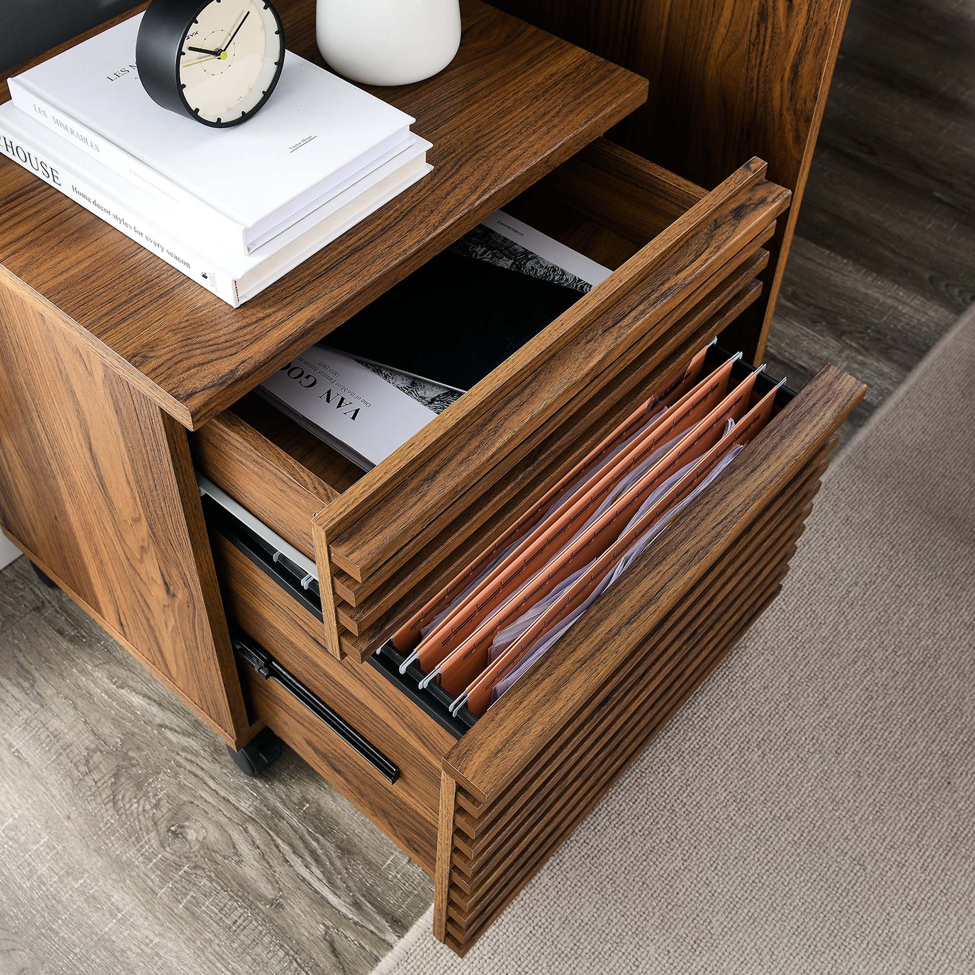 Render Wood File Cabinet by Furniture for America