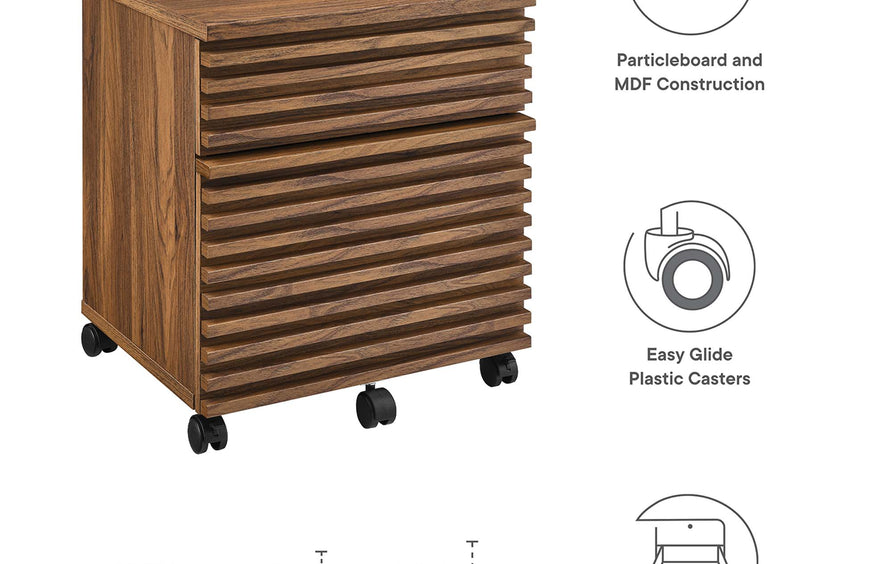 Vera Wood File Cabinet in Walnut