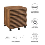 Vera Wood File Cabinet in Walnut