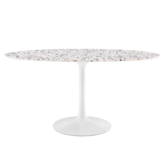 Lippa 60" Oval Terrazzo Dining Table by Furniture For America