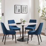 Lumen 60" Oval Terrazzo Dining Table in Black White