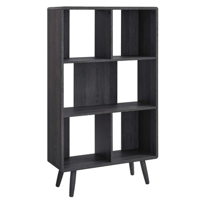 Transmit 5 Shelf Wood Grain Bookcase by Furniture For America