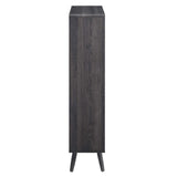 Emery 5 Shelf Wood Grain Bookcase in Charcoal