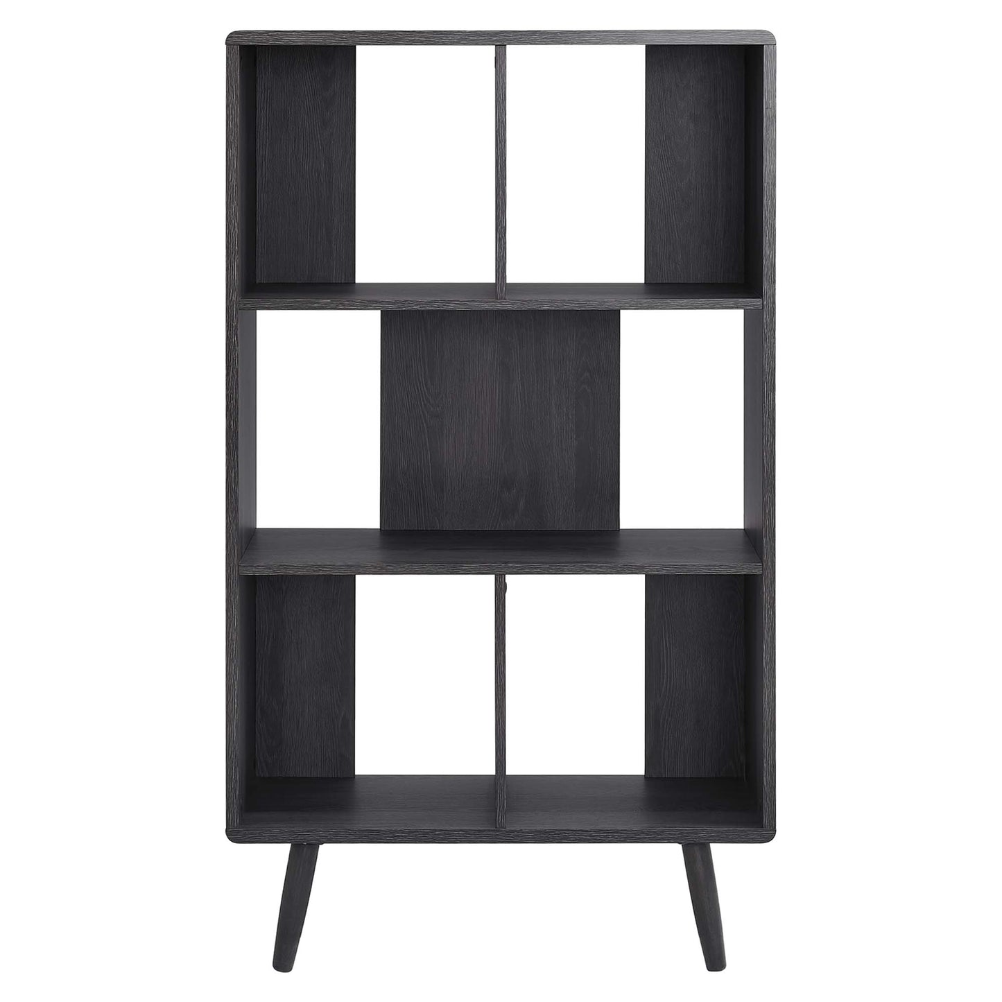 Transmit 5 Shelf Wood Grain Bookcase by Furniture For America