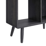Emery 5 Shelf Wood Grain Bookcase in Charcoal