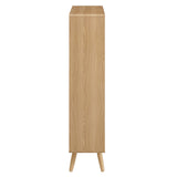 Emery 5 Shelf Wood Grain Bookcase in Oak