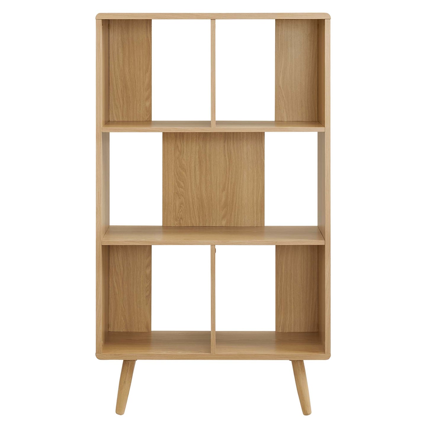 Transmit 5 Shelf Wood Grain Bookcase by Furniture For America