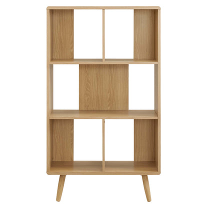 Transmit 5 Shelf Wood Grain Bookcase by Furniture For America