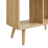 Emery 5 Shelf Wood Grain Bookcase in Oak