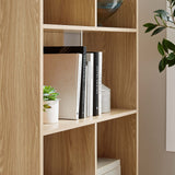 Emery 5 Shelf Wood Grain Bookcase in Oak