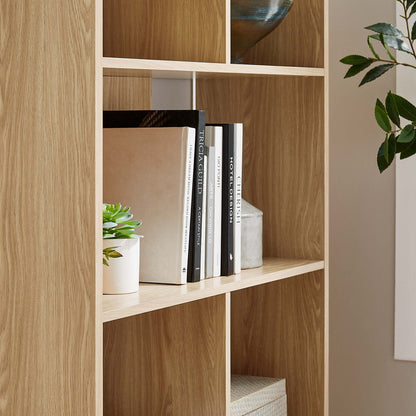 Transmit 5 Shelf Wood Grain Bookcase by Furniture For America
