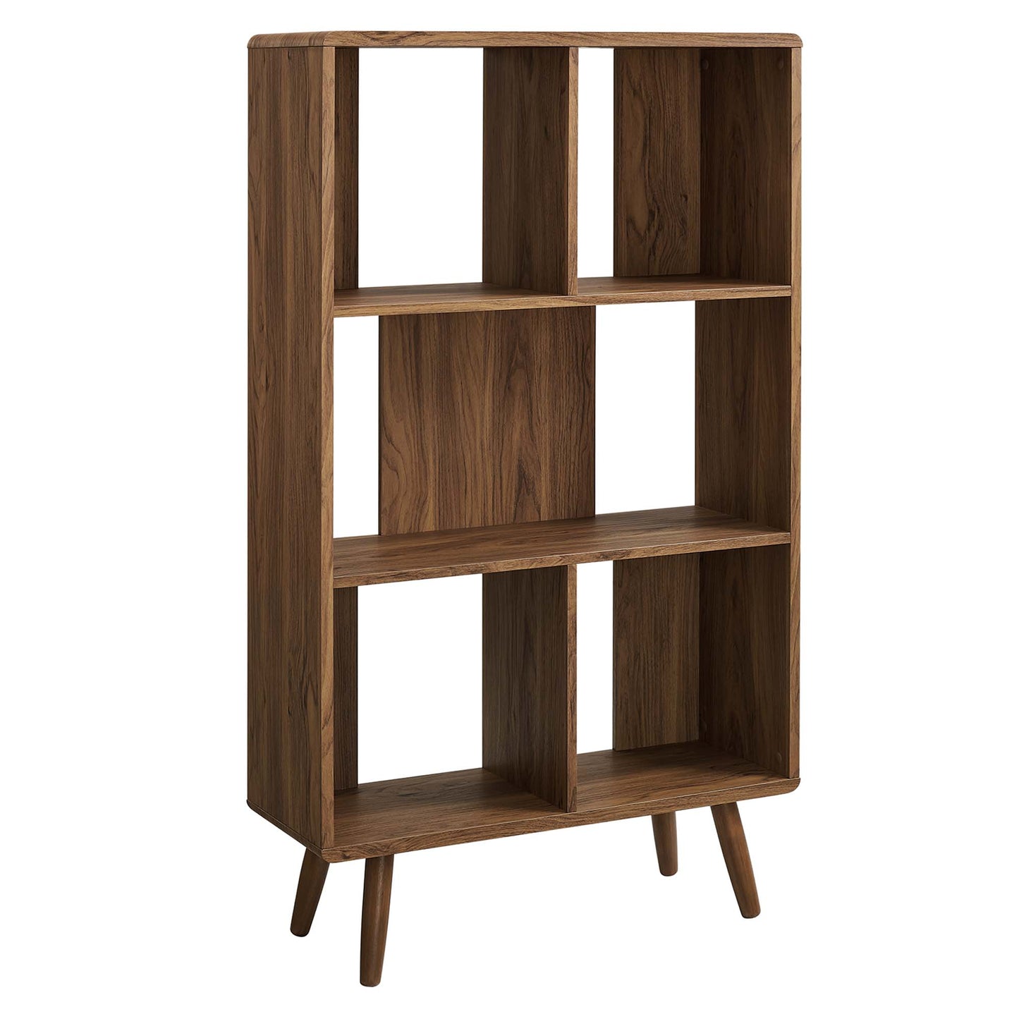 Transmit 5 Shelf Wood Grain Bookcase by Furniture For America