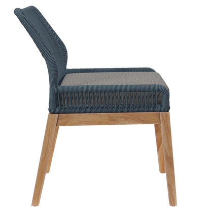 Wellspring Outdoor Patio Teak Wood Dining Chair by Furniture For America