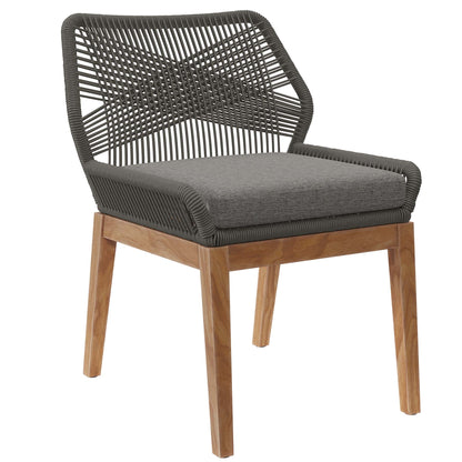Wellspring Outdoor Patio Teak Wood Dining Chair by Furniture For America