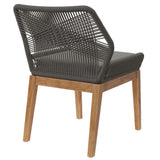 Camden Outdoor Patio Teak Wood Dining Chair in Gray Graphite