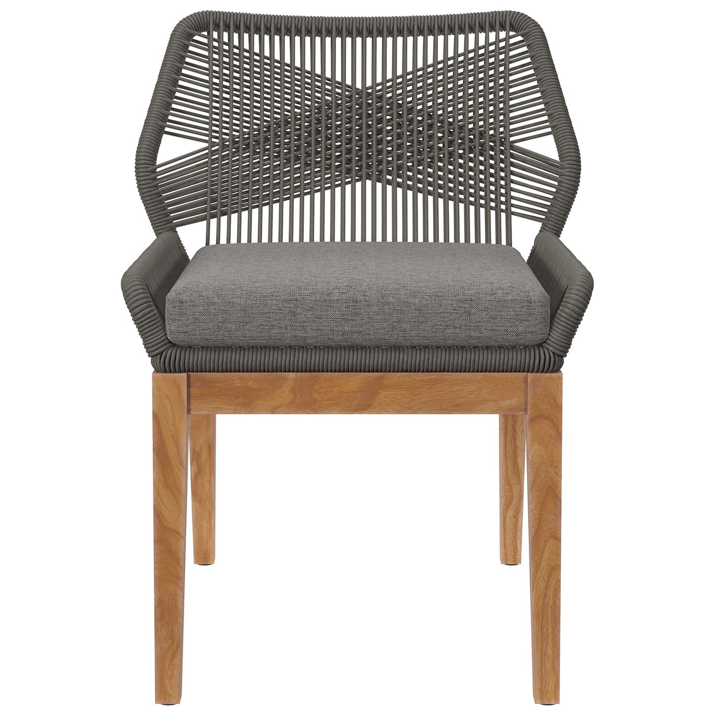Wellspring Outdoor Patio Teak Wood Dining Chair by Furniture For America