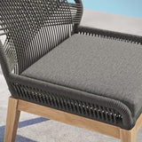 Camden Outdoor Patio Teak Wood Dining Chair in Gray Graphite
