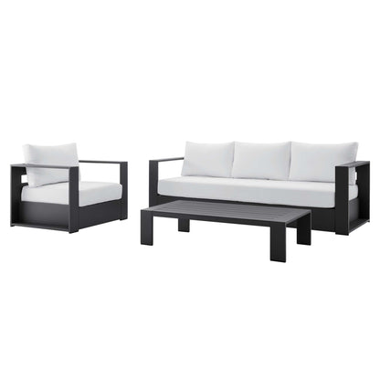 Tahoe 3-Piece Outdoor Patio Powder-Coated Aluminum Set by Furniture For America
