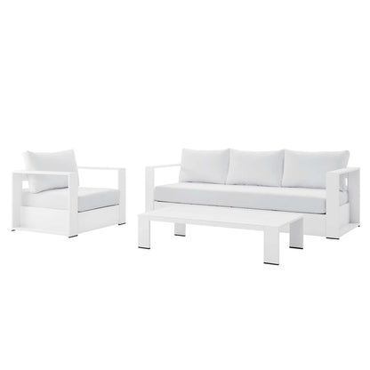 Tahoe 3-Piece Outdoor Patio Powder-Coated Aluminum Set by Furniture For America