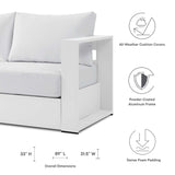 Aspen 3-Piece Outdoor Patio Powder-Coated Aluminum Set in White White