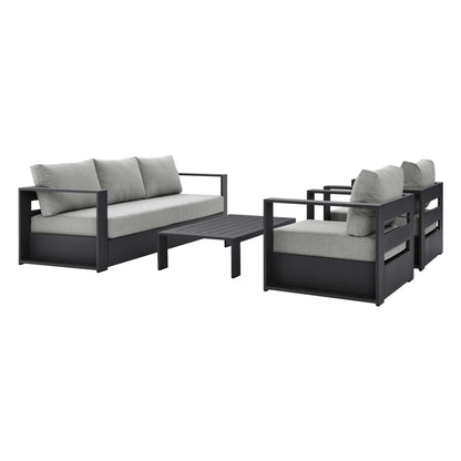 Tahoe 4-Piece Outdoor Patio Powder-Coated Aluminum Set by Furniture For America