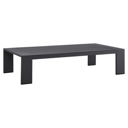 Tahoe 4-Piece Outdoor Patio Powder-Coated Aluminum Set in Gray Gray