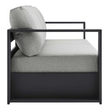 Aspen 4-Piece Outdoor Patio Powder-Coated Aluminum Set in Gray Gray