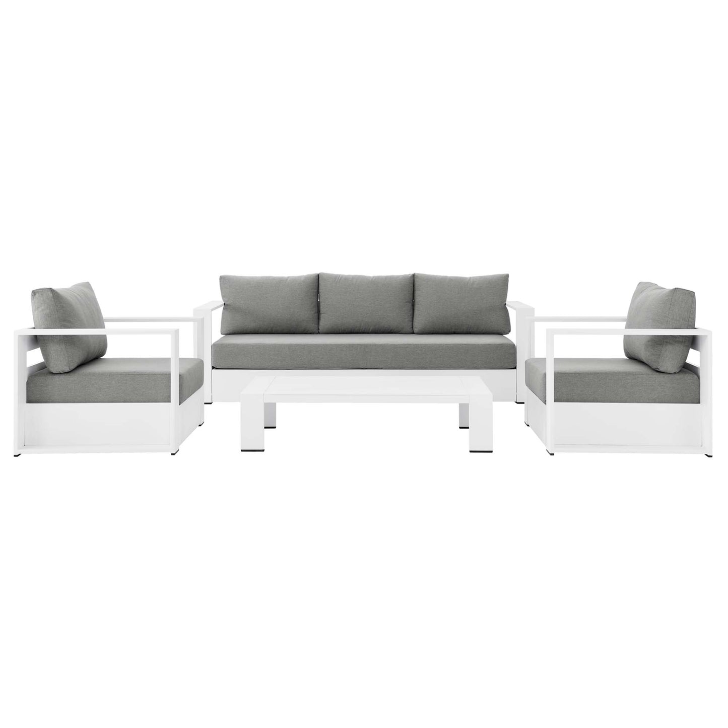 Tahoe 4-Piece Outdoor Patio Powder-Coated Aluminum Set by Furniture For America