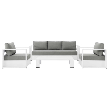 Tahoe 4-Piece Outdoor Patio Powder-Coated Aluminum Set by Furniture For America