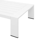 Aspen 4-Piece Outdoor Patio Powder-Coated Aluminum Set in White Gray