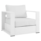 Aspen 4-Piece Outdoor Patio Powder-Coated Aluminum Set in White White