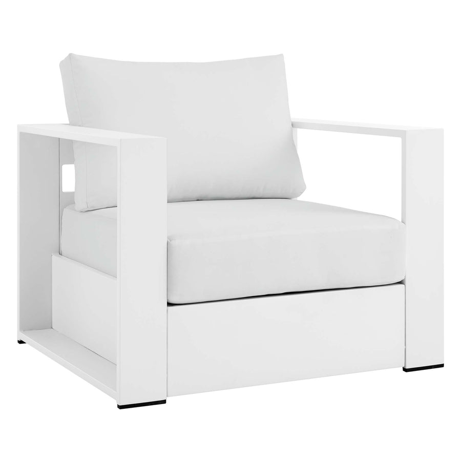 Aspen 4-Piece Outdoor Patio Powder-Coated Aluminum Set in White White