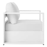 Aspen 4-Piece Outdoor Patio Powder-Coated Aluminum Set in White White