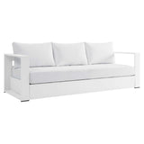 Aspen 4-Piece Outdoor Patio Powder-Coated Aluminum Set in White White