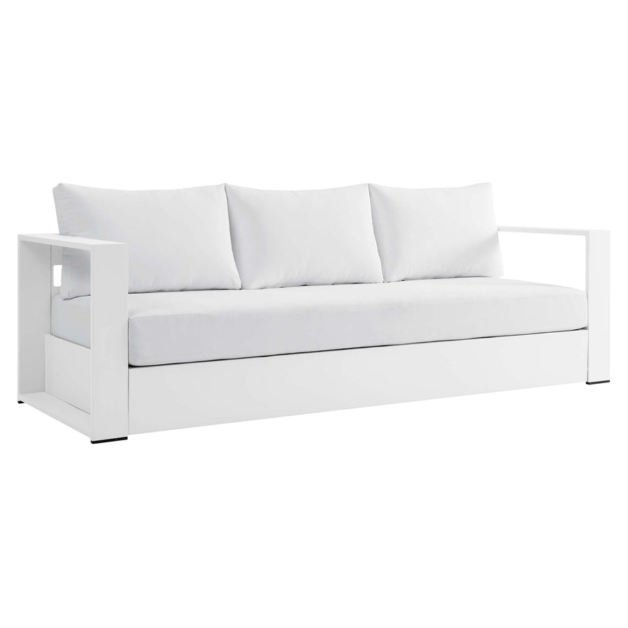 Aspen 4-Piece Outdoor Patio Powder-Coated Aluminum Set in White White