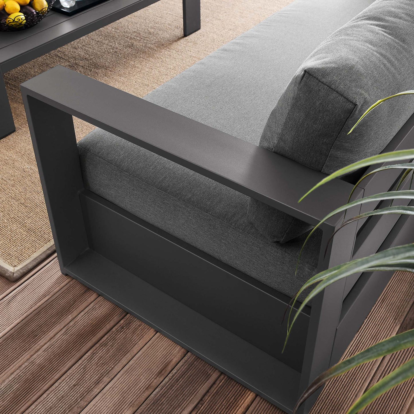 Tahoe 2-Piece Outdoor Patio Powder-Coated Aluminum Set by Furniture For America