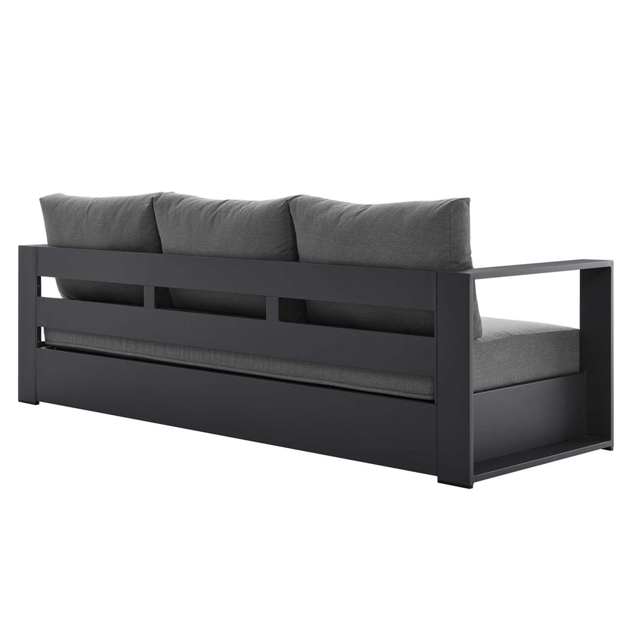 Aspen 2-Piece Outdoor Patio Powder-Coated Aluminum Set in Gray Charcoal