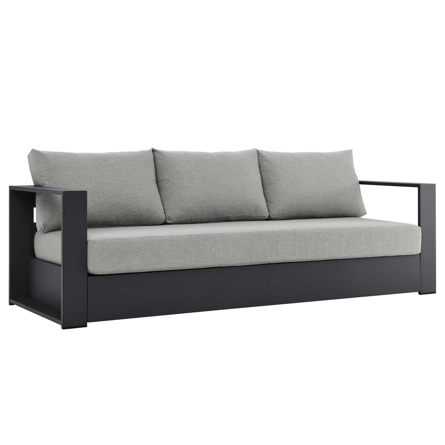 Aspen 2-Piece Outdoor Patio Powder-Coated Aluminum Set in Gray Gray