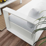 Aspen 2-Piece Outdoor Patio Powder-Coated Aluminum Set in White White