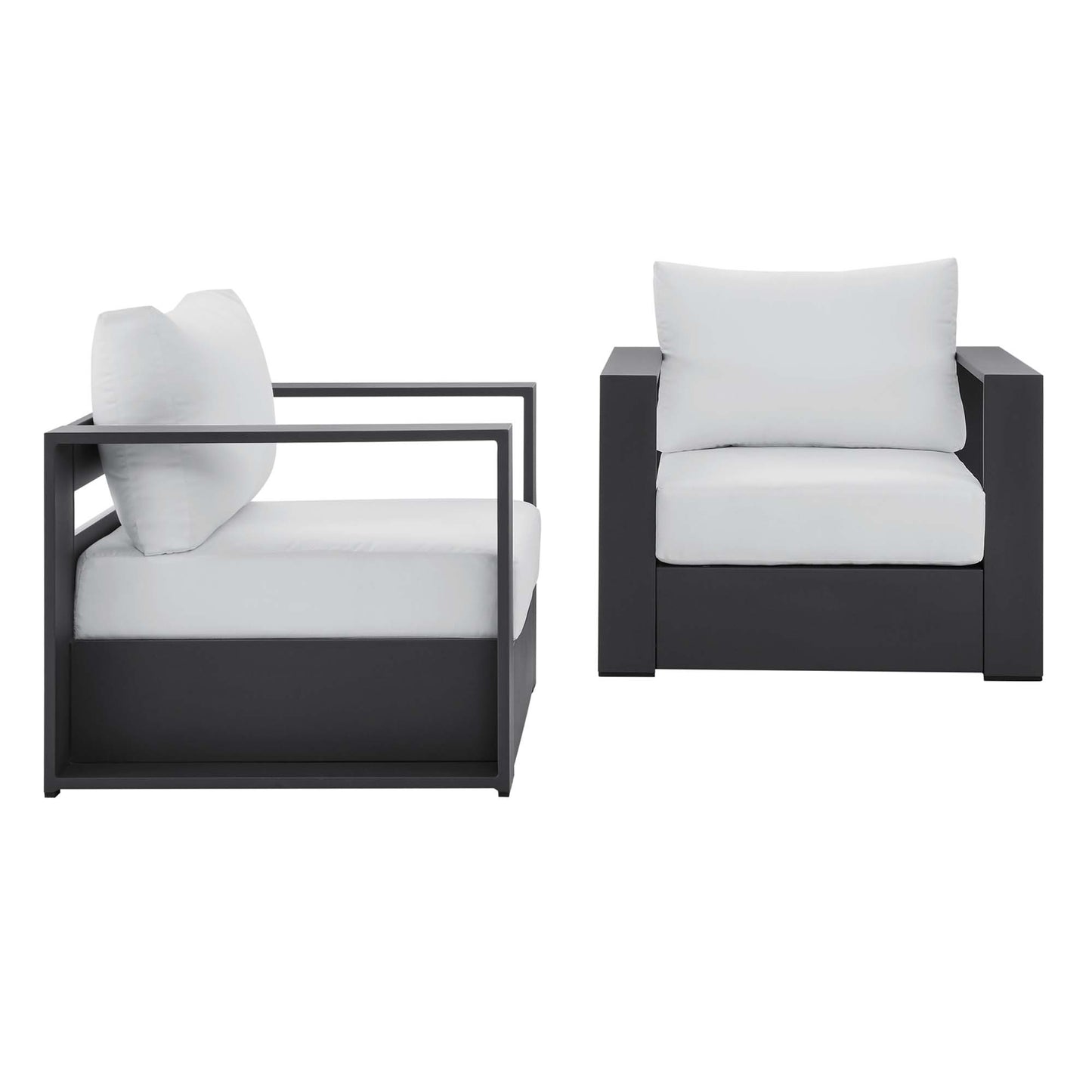 Tahoe 2-Piece Outdoor Patio Powder-Coated Aluminum Armchair Set by Furniture For America