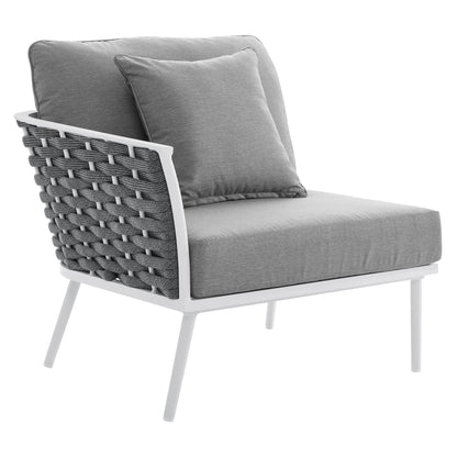 Stance Outdoor Patio Aluminum Small Sectional Sofa by Furniture For America