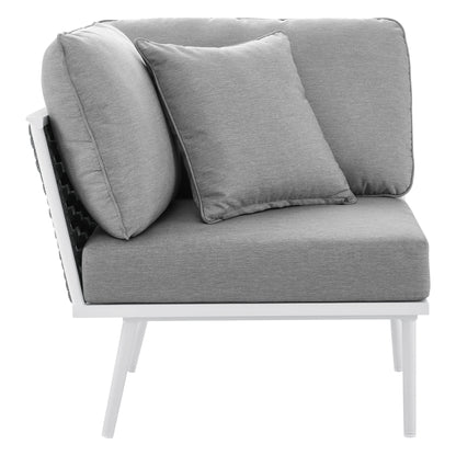 Stance Outdoor Patio Aluminum Small Sectional Sofa by Furniture For America